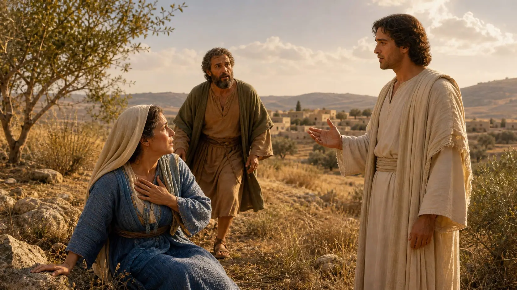 Yahweh’s angel announces Samson’s future birth to Manoah and his wife in a field near Zorah