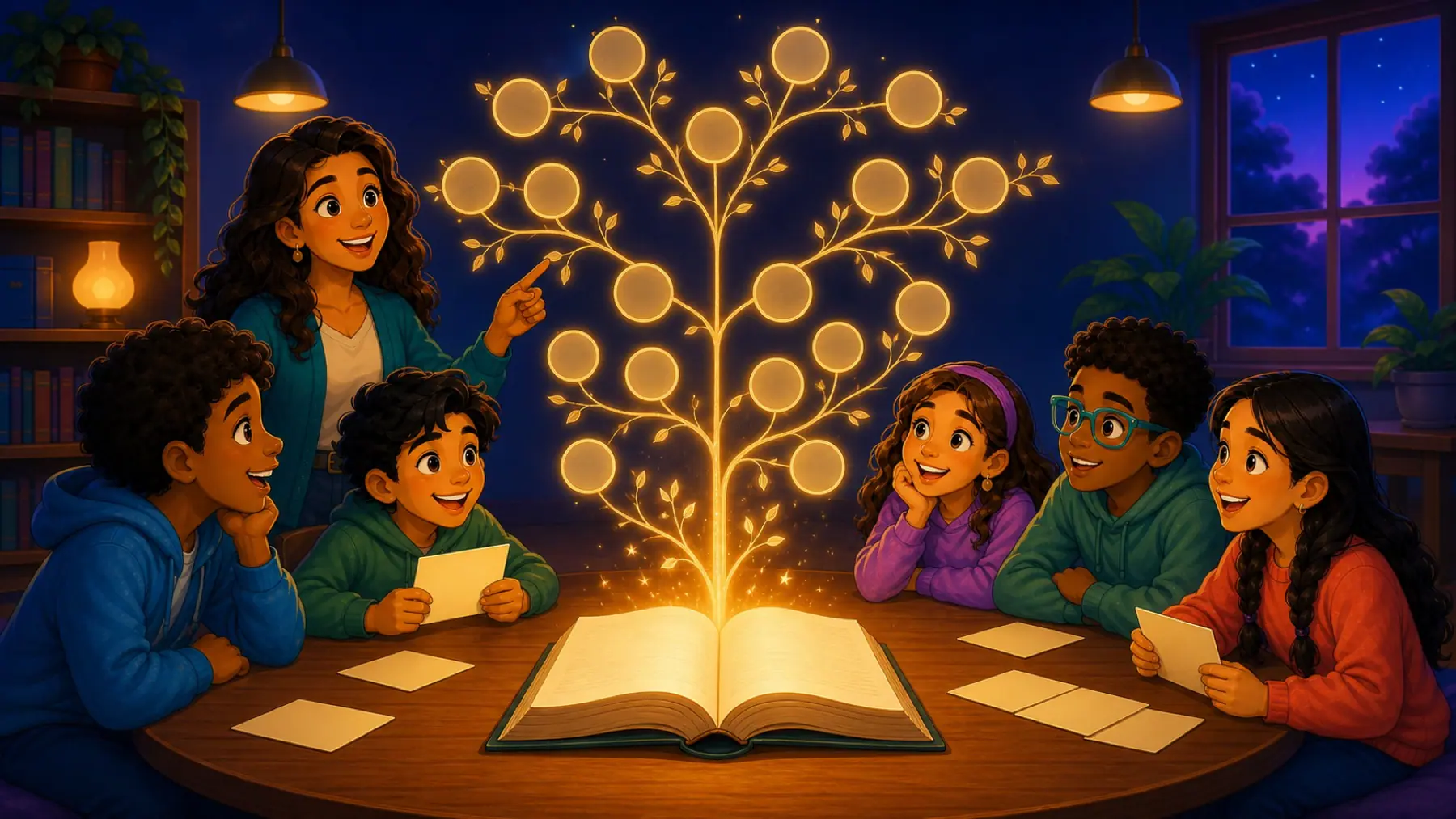 Árbol genealógico bíblico ilustrado