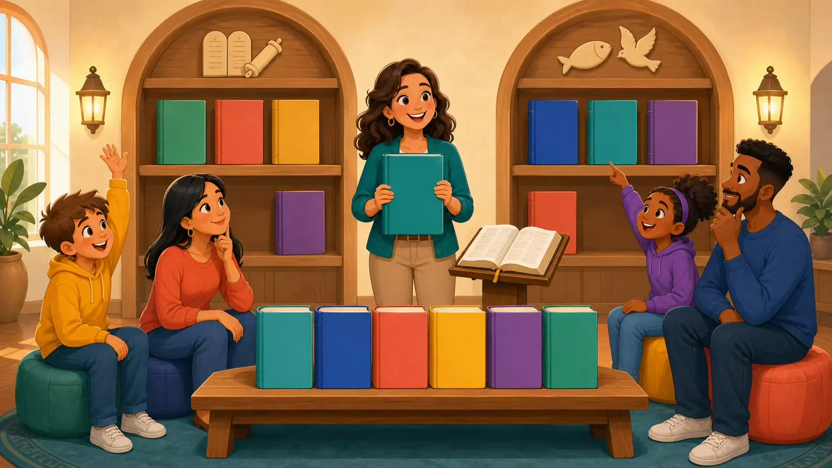 Biblia abierta y materiales para estudiar sus libros