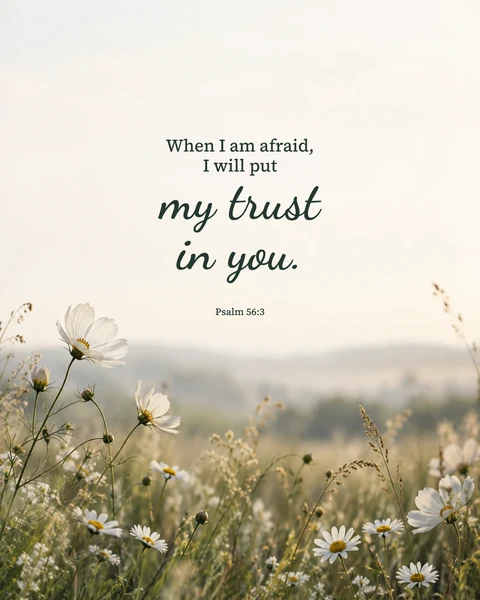 Psalm 56:3 wallpaper — Meadow quiet