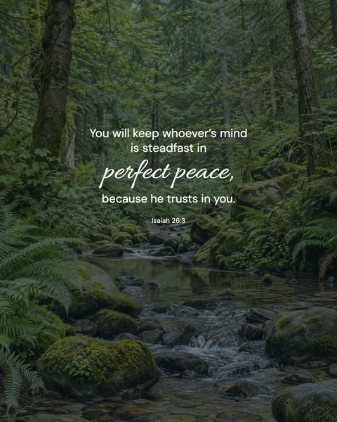 Isaiah 26:3 wallpaper — Forest peace