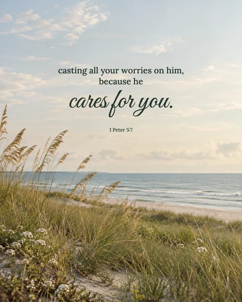 1 Peter 5:7 wallpaper — Coastal care