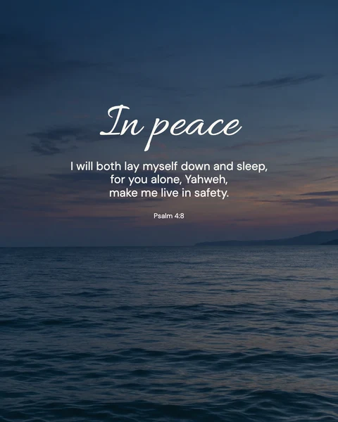 Psalm 4:8 wallpaper — Evening peace