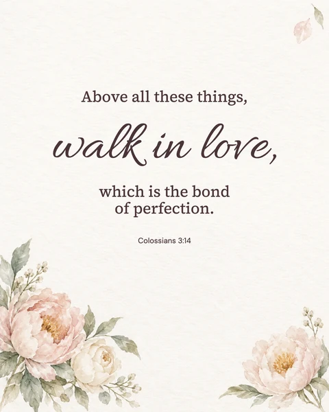 Colossians 3:14 wallpaper — Walk in love
