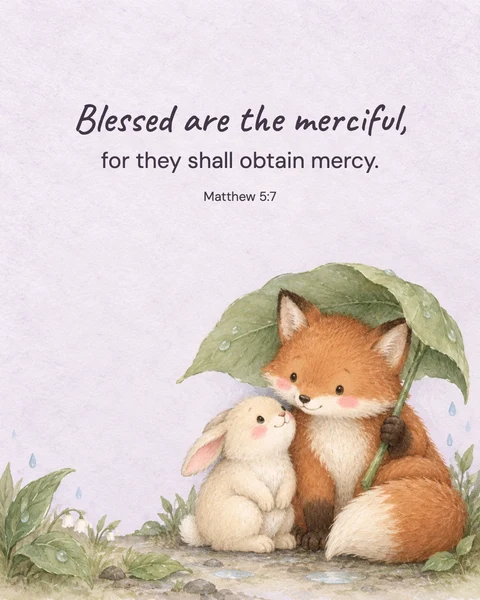 Matthew 5:7 wallpaper — A little kindness to share