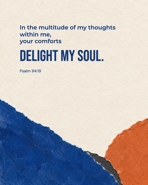 Psalm 94:19 wallpaper — Comforts delight my soul