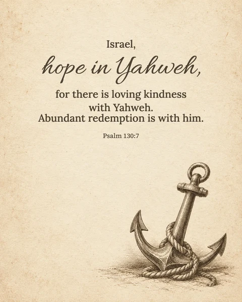 Psalm 130:7 wallpaper — Hope in Yahweh