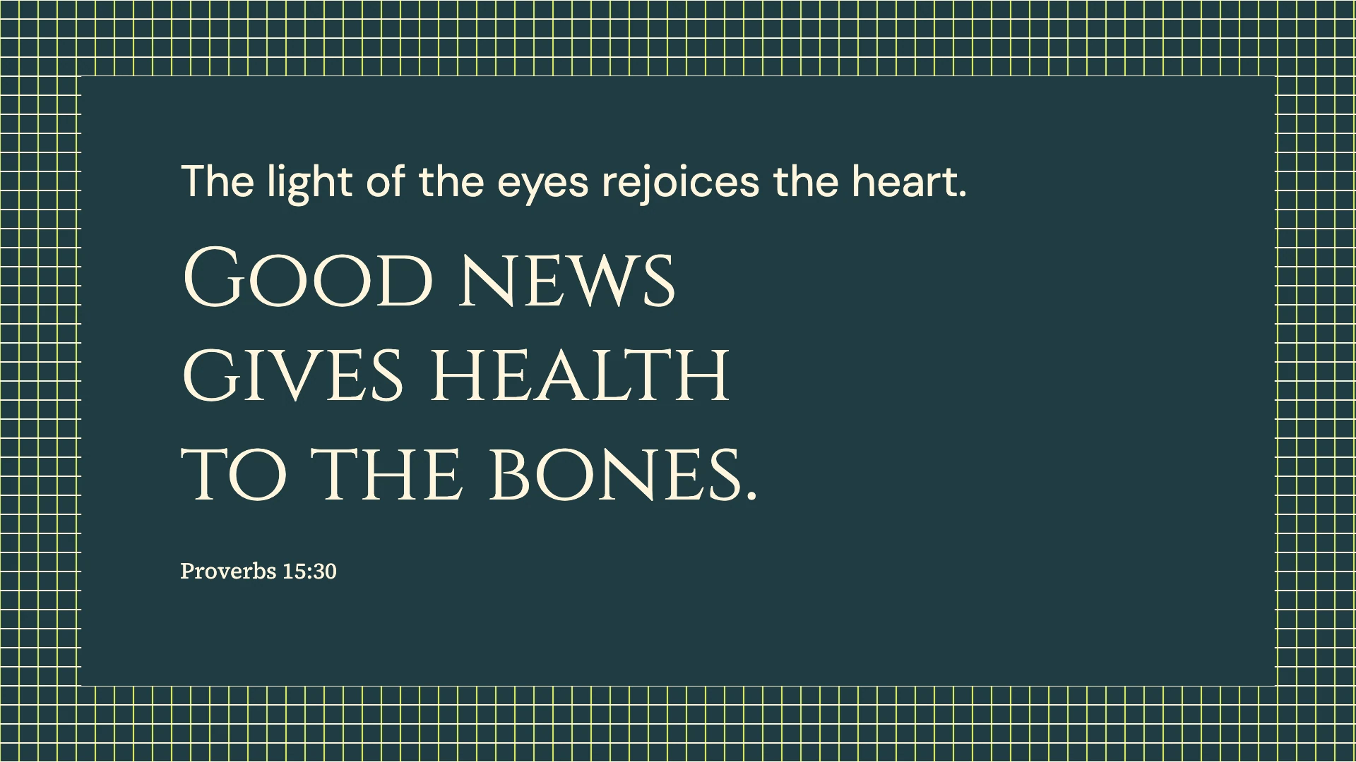 Good news and a glad heart — Optical rhythm desktop wallpaper. Proverbs 15:30: The light of the eyes rejoices the heart. Good news gives health to the bones.