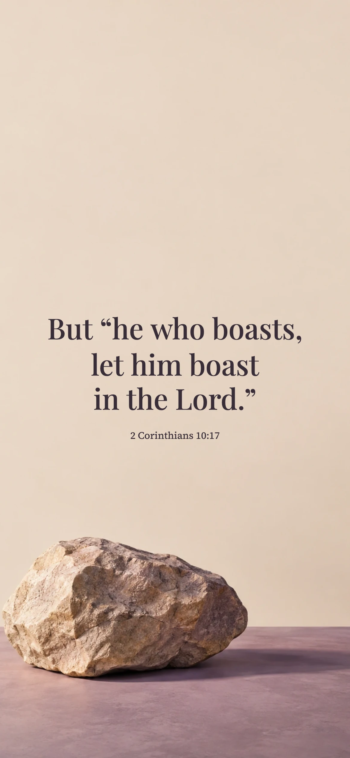 Boasting in the Lord — Surreal still life phone wallpaper. 2 Corinthians 10:17: But “he who boasts, let him boast in the Lord.”