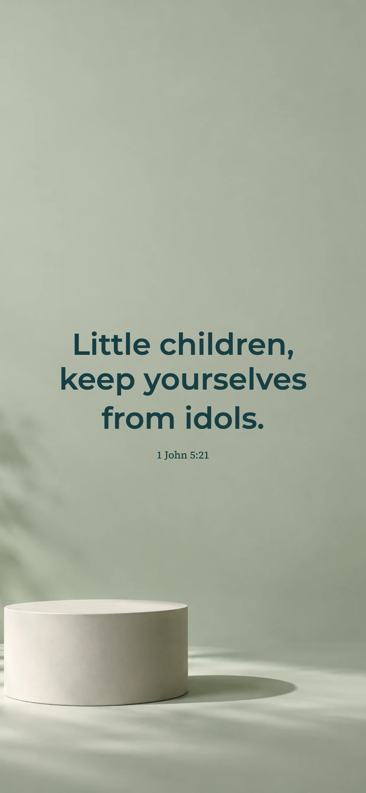Faithfulness beyond idols — Surreal still life phone wallpaper. 1 John 5:21: Little children, keep yourselves from idols.