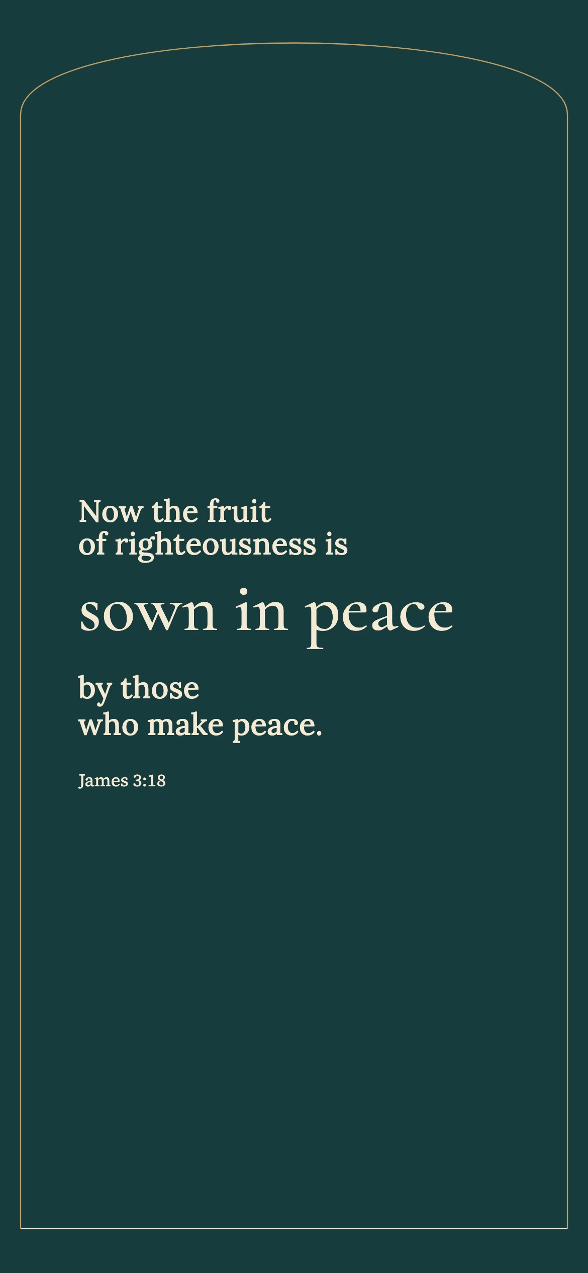 The fruit of peacemaking — Neo Deco phone wallpaper. James 3:18: Now the fruit of righteousness is sown in peace by those who make peace.